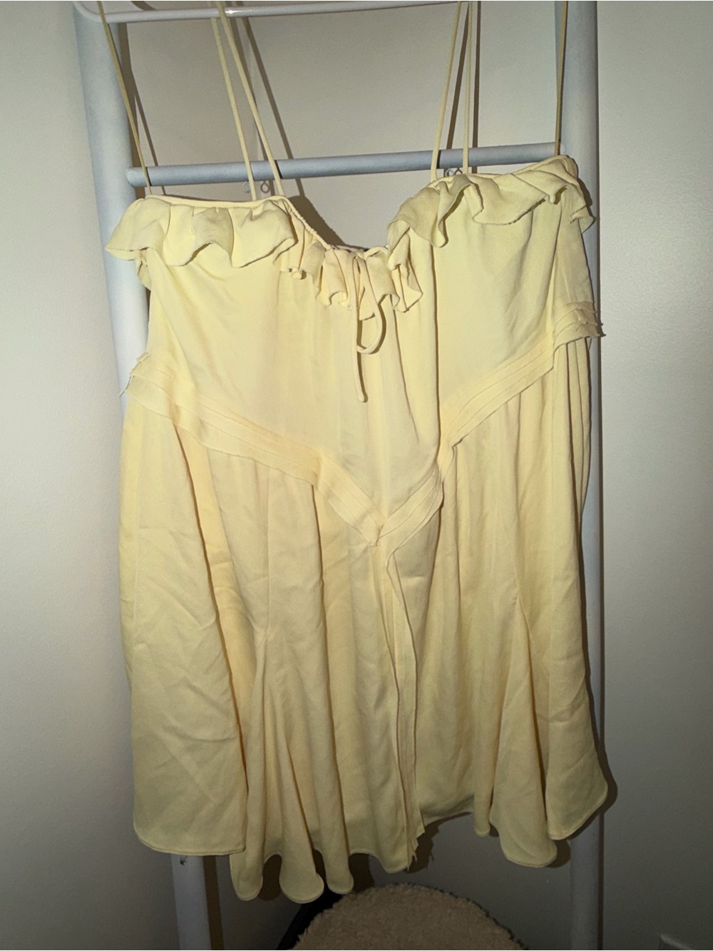 Zara Yellow Ruffle Mini Dress